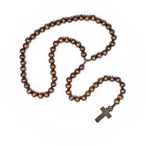 Terço Mil Ave Marias Madeira Marrom