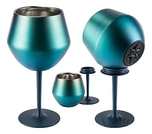 Taça Copo Térmico 2 em 1 para Gin, Vinho e Drinks – Aço Inoxidável com Isolamento Térmico