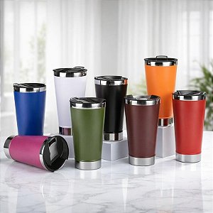 Copo Térmico de Aço Inoxidável – Mantém Bebidas Geladas ou Quentes por Mais Tempo