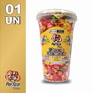 Pipoca Doce Pote Grande Colorida 70g 01 un