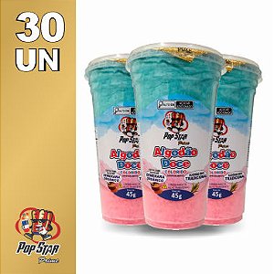 Algodão Doce Pote Grande Colorido 45g 30 un