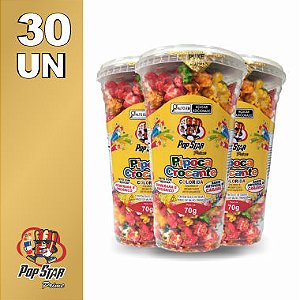 Pipoca Doce Pote Grande Colorida 70g 30 un