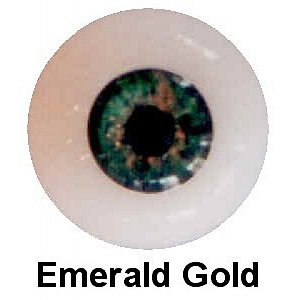 Olhos 17mm Esmerald Gold Silicone Eyeco Platinum Glass