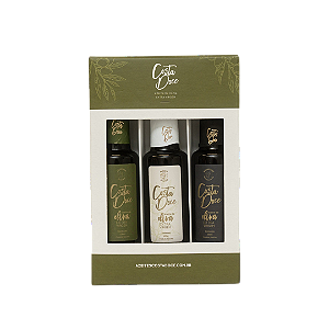 Azeite de Oliva Costa Doce - Caixa de Presente 3 garrafas de 100ml.