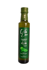 Azeite de Oliva Condimentado Costa Doce - Sabor Manjericão Italiano 250ml.