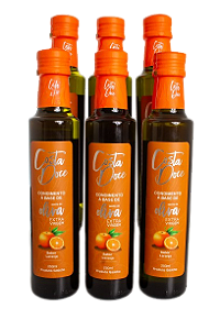 Azeite de Oliva Condimentado Costa Doce - Kit Sabor Laranja 06 x 250ml.