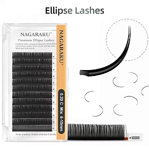 Cílios Nagaraku Fio Mink Ellipse Mix 8 Ao 15 0.20 D