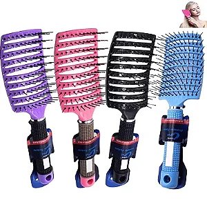 Escova Raquete Vazada Desembaraça Cabelo Profissional