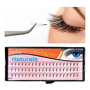 Cílios Navina Tufo Tufinho 3d Natural Sem Nó 6 Fios
