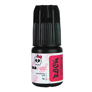 Cola Adesivo Bad Pink Rock 3g Para Extensão De Cílios Preto