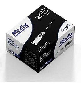 Agulha 25X0,70MM (22GX1) 100UN Medix