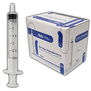 SERINGA DESCARTÁVEL 03ML S/AG LS MEDIX