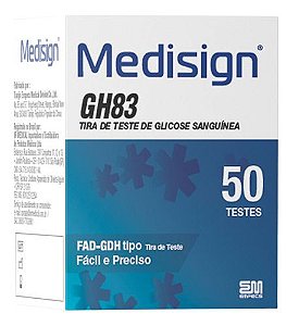 TIRA DE TESTE DE GLICOSE MEDISIGN GH83 C/50 UN