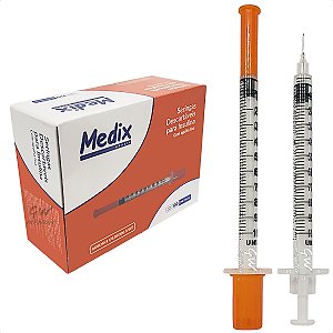 SERINGA INSULINA C/AG FIXA 8X0.30 1ML (30G 5/16)