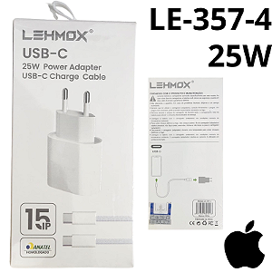 Carregador Tipo C PD 25W para IOS com Cabo Lightning LEHMOX - LE-357-4