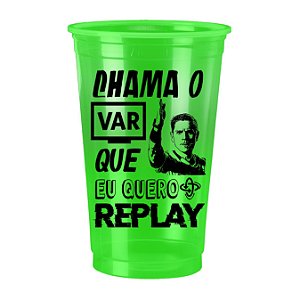 Copo Personalizado Bicolor Verde bandeira 100un 770ml