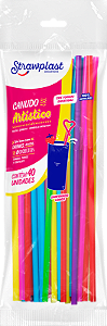 Pacote Canudo Artístico Flex Misto Sache 40 Unidades PP