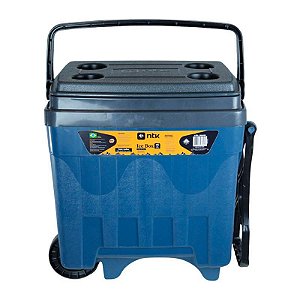 Caixa Termica Cooler Ice Box 34 Litros Nautika Com Rodas (Cinza /Azul) Cinza