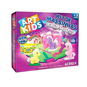 Kit de Massinhas Acrilex Família Baby Poney 3D 450g