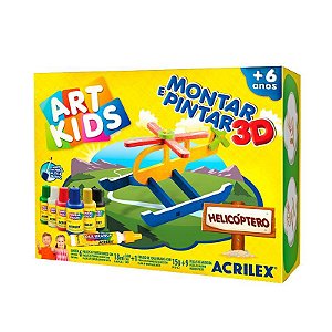 Montar e Pintar 3D Acrilex Helicóptero