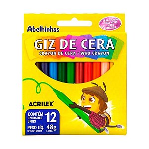 Giz de Cera Acrilex 12 Cores