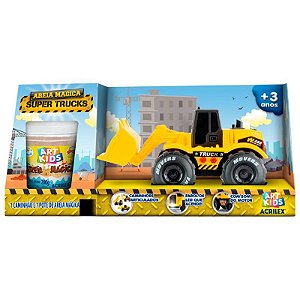 Kit Areia Mágica Acrilex Super Trucks Pá Carregadeira 200g
