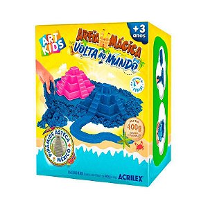 Kit Areia Mágica Acrilex Pirâmide Asteca 400g