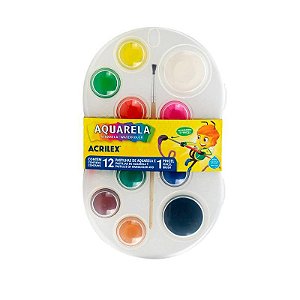 Estojo Aquarela Acrilex 12 Cores