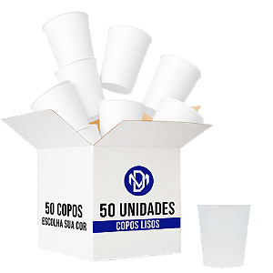 Kit 50 Copos Eco Liso 250ml - Escolha a Cor