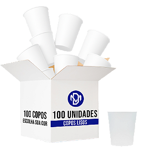 Kit 100 Copos Eco Liso 250ml - Escolha a Cor