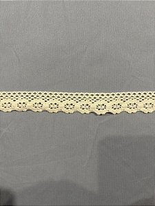 RA034 - 2,5cm x 10,00m | Renda Algodão - Cru