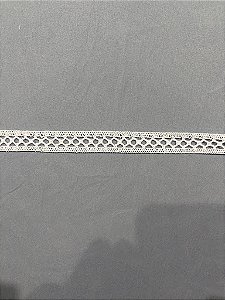 RA040- 1,5cm x 10,00m | Renda Algodão - Branco