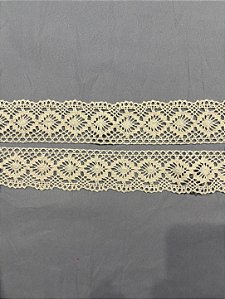 RA022 - 5,00cm x 10,00m | Renda Algodão - CRU