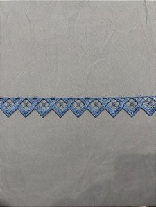 GP041 - 3,00cm x 13,70m | Renda Guipure 100% Poliéster Azul Marinho