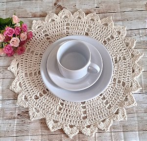 Sousplat de crochê  margarida