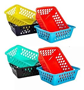 Cestinha Organizadora De Plástico 1.4 ML Quadrada Ercaplast