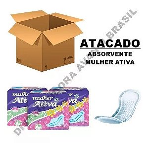 Absorventes Mulher Ativa Com Sem Abas Atacado Caixa C/60