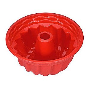 Forma De Silicone Com Furo Assadeira P/ Forno Bolos Doces