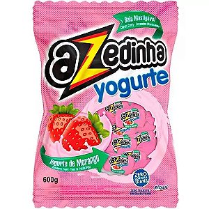 Bala Mastigável Azedinha Yogurte de Morango 600g
