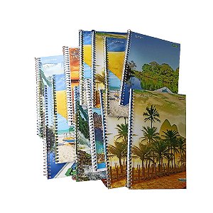 Kit 20 Caderno Espiral Pequeno Capa Flexível 48 Fls