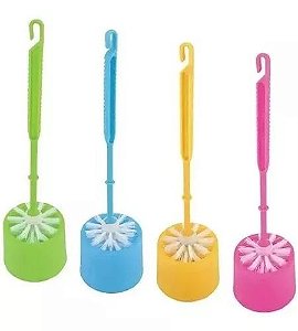 Escova Vaso Sanitário Plástica Cores C/ Base Para Banheiro C / 20