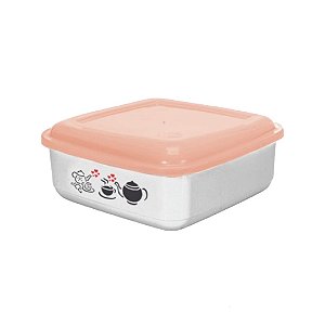 Pote Quadrado Estampa 1,5 L Erca Plast