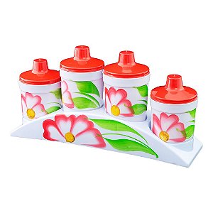 Conjunto Porta Condimentos 4 PÇS Pratic