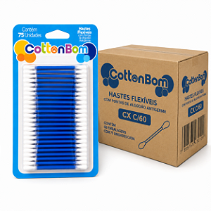 Hastes Flexíveis Cotonetes CottonBom cx 60 Blister