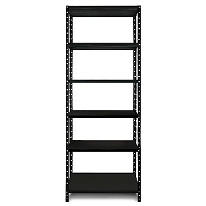 Estante 6 Prateleiras De Aço Livros Ferro Quarto Cozinha Cor Preto 198x70x28cm
