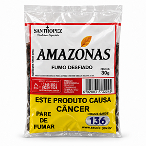 Fumo Desfiado Santropez Amazonas 20 Pacotes de 20g cada