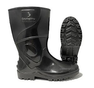 Bota Pvc Cano Médio Borracha Impermeável N. 43