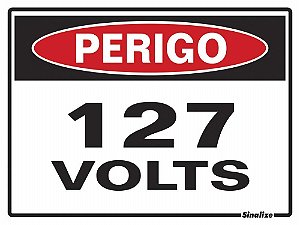 Placa  15X20Cm 220Ax- Perigo 127 Volts