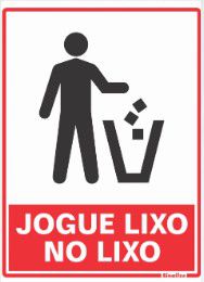 Placa  15X20Cm 220Aq  Joque Lixo No Lixo