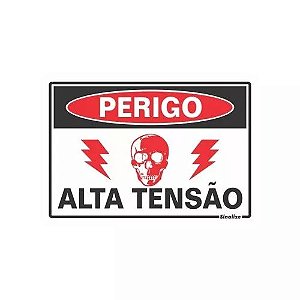 Placa  20X30Cm 250Ao- Perigo Alta Tensao